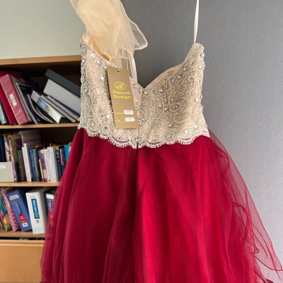 NWT Aspeed Design S2086 Cocktail Dress Tulle Red Size XS - Picture 8 of 8